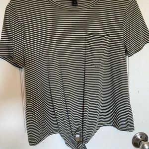 J.Crew Striped Cropped Tee